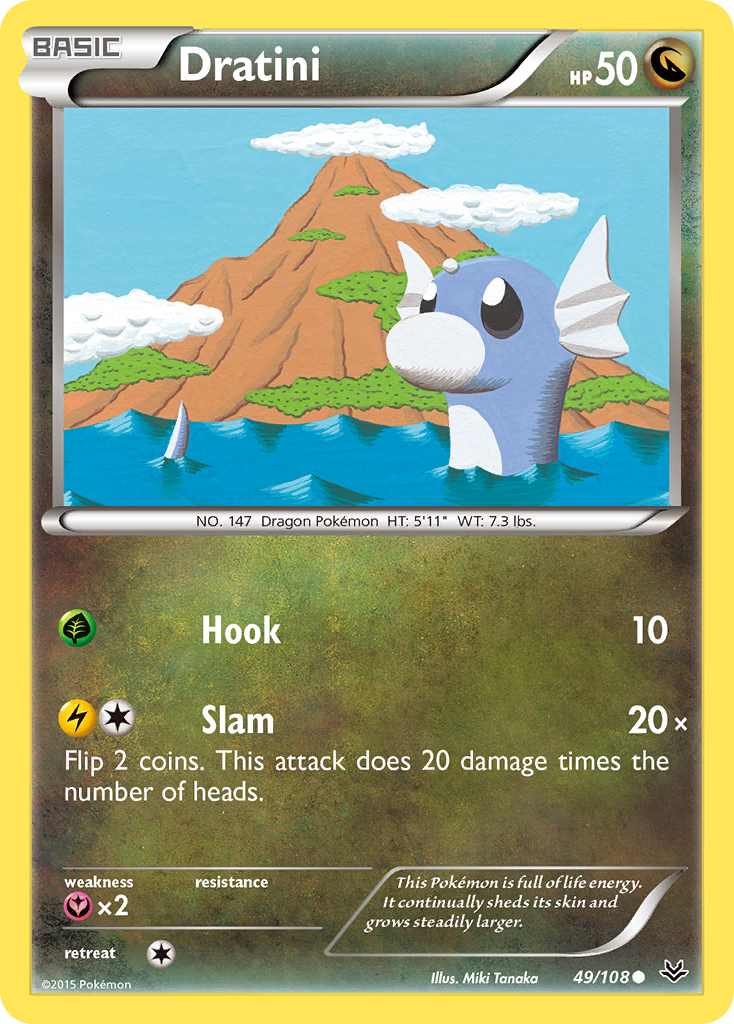 dratini pokemon card Pokemon Roaring Skies Dratini #49