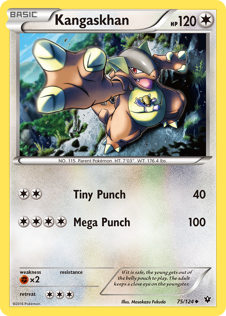 Pokemon X & Y Fates Collide Uncommon Kangaskhan #75