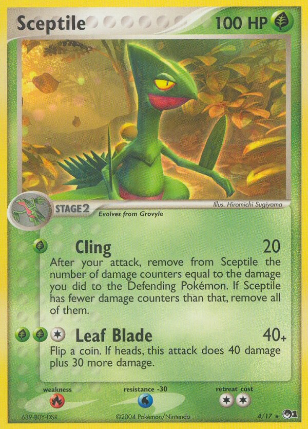 pokemon cards sceptile Original new Russian card. EX Holo Rare. Base. #7/98. 2015 Weakness / Resistance / Retreat Cost Mega Sceptile EX 2015 Pokemon