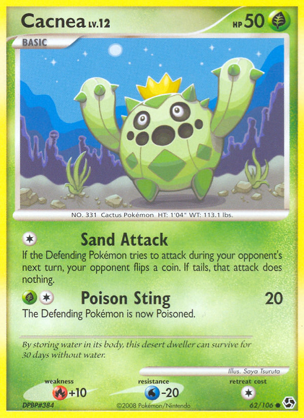 cacnea pokemon card value Cacnea (62/106) [Diamond & Pearl: Great Encounters]