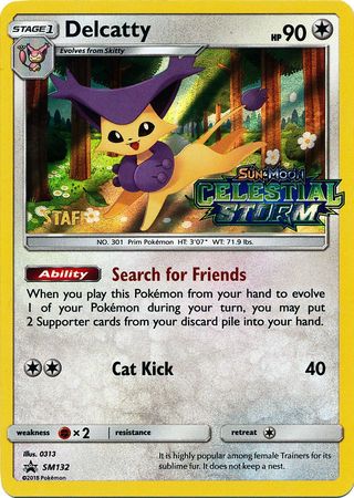 Delcatty (SM132) (Staff Prerelease Promo) [Sun & Moon: Black Star Prom