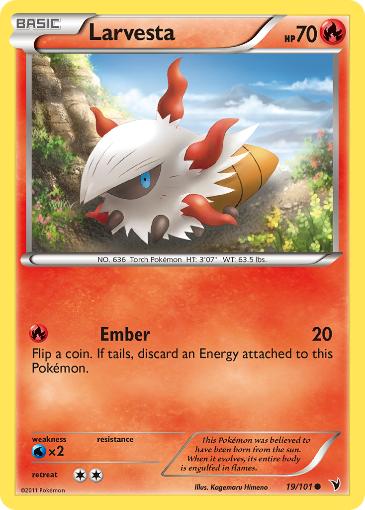 larvesta pokemon card price (Mythical Island #13/86, 1-Diamond) Card Number / Rarity Larvesta (19/101) [Black & White: