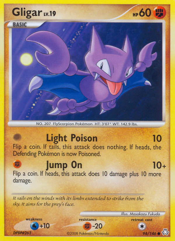 gligar pokemon card Gligar (94/146) [Diamond & Pearl: Legends Awakened]